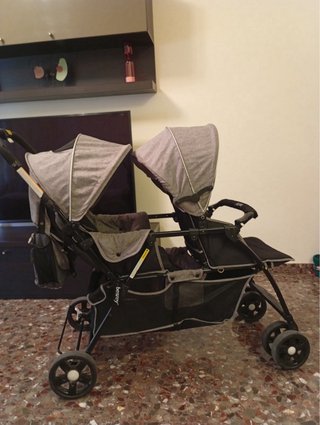 Carro Gemelar Besrey Gris
