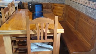 Mesa de Comedor con Banco en L