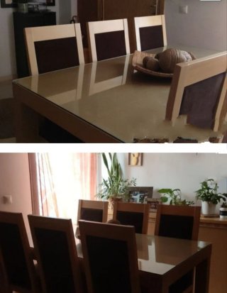 Mesa de Comedor de Madera Maciza