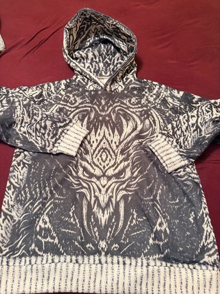 Sudadera con Capucha Estampado Vikingo