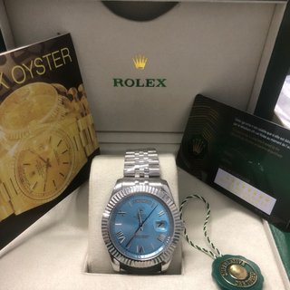Reloj Estilo Rolex Day-Date Esfera Azul