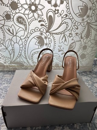Sandalias Tacón Marypaz Beige Talla 38