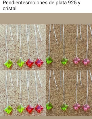 Pendientes de Plata 925 y Cristal