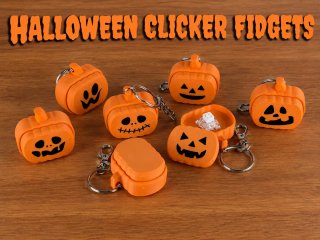 Llavero calabaza clicker Halloween antiestrés