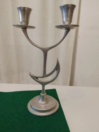 Candelabro Vintage de Aluminio