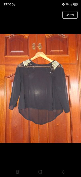 Blusa Transparente Silvian Heach Negra