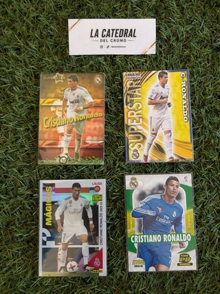 Lote 4 cromos Cristiano Ronaldo Real Madrid