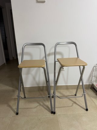 Set de 2 Sillas Altas Plegables