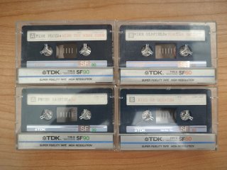 Lote 4 TDK SF90 Tipo II cassette japonesa 1985-86