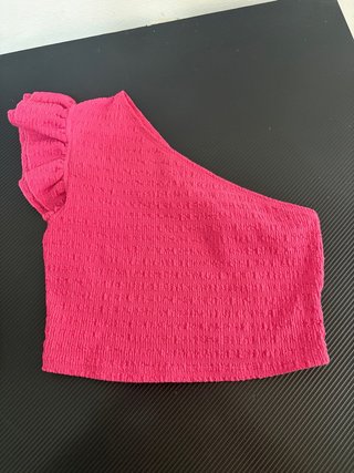 Blusa Rosa con Volante Shein