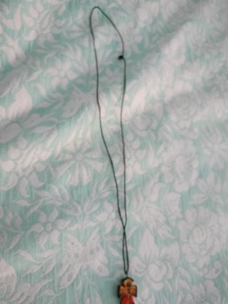 Colgante Cruz de Madera Pintada