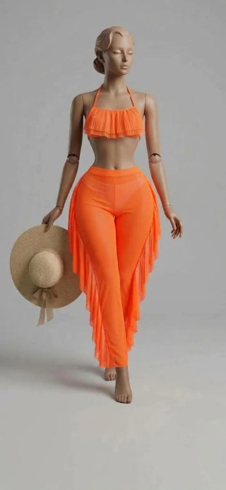 Pantalón de Tul Naranja