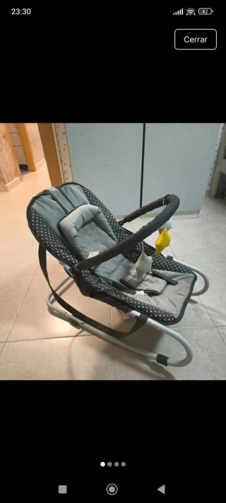 Hamaca para bebé con lunares reclinable