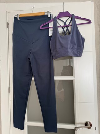 Conjunto Deporte Premamá Oysho Azul Talla M