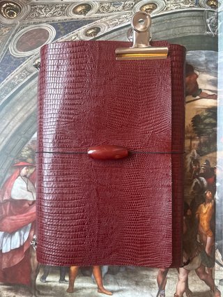 Funda de piel A5 terracota piedra