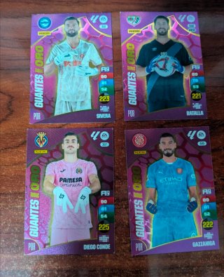 Lote 4 Cartas Guantes de Oro Adrenalyn XL 24/25
