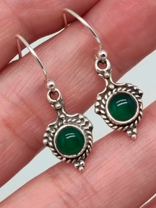 Pendientes de Plata de Ley 925 y Aventurina
