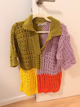 Jersey de punto multicolor Zara