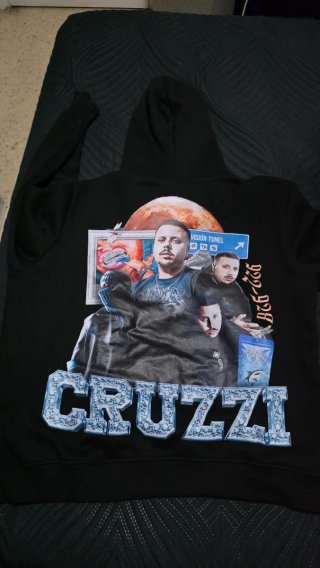 Sudadera Cruz Cafuné Negra Talla L