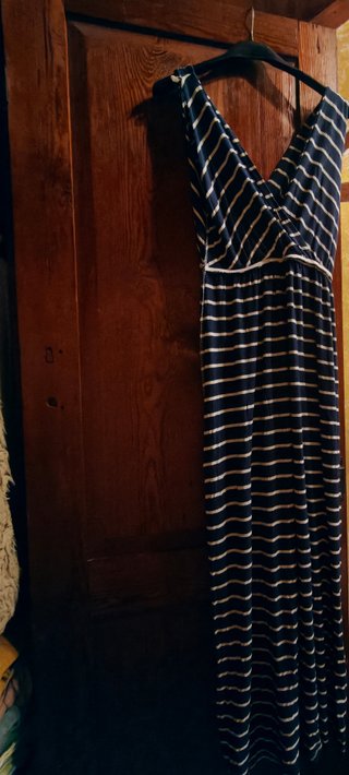 Vestido largo de rayas
