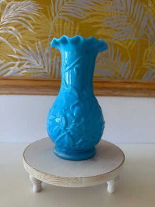 Jarrón de Opalina Azul