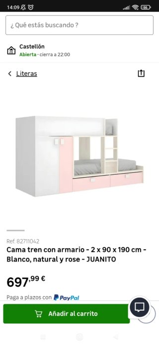 Cama Tren con Armario