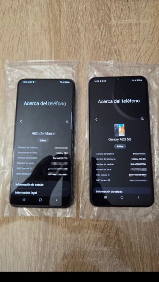 Lote 2 Teléfonos Samsung Galaxy A80 y A23 5G