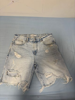 Pantalones Cortos Vaqueros Rotos Pull&Bear