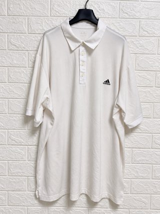 Polo Adidas Vintage Blanco Talla XXL