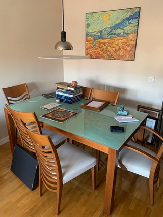 Conjunto de Mesa y 6 Sillas de Comedor
