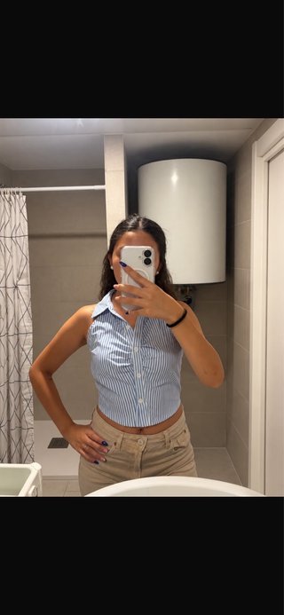 Camisa sin mangas de rayas