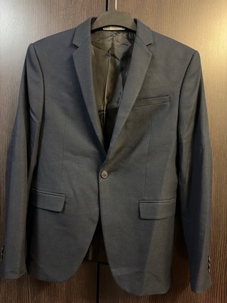 Chaqueta de traje azul Zara