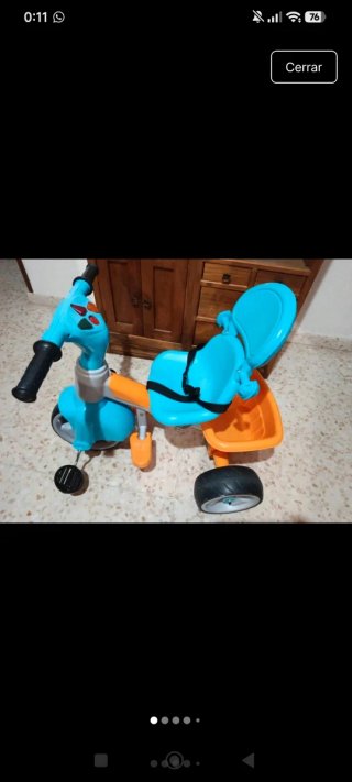 Triciclo Infantil Azul y Naranja