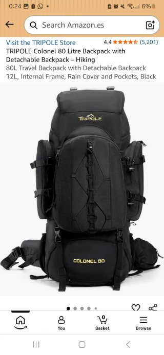 Mochila Senderismo Tripole Colonel 80L