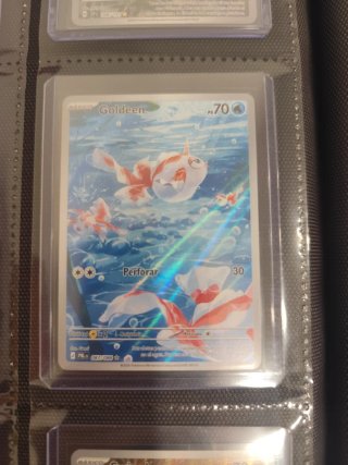 Carta Pokémon Goldeen 087/084  Oscuridad Absoluta