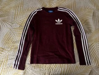 Sudadera Adidas Classic Granate #adidas