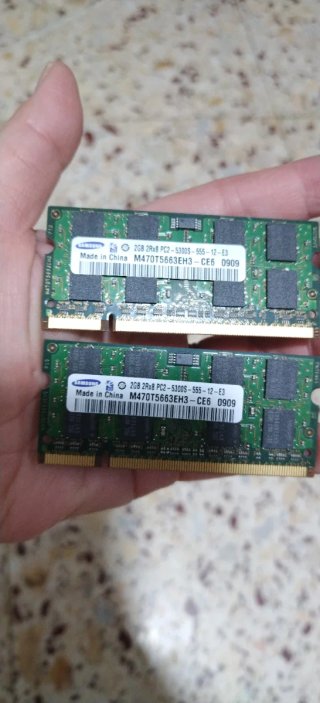 2 Memorias RAM Samsung 2GB para Portátil