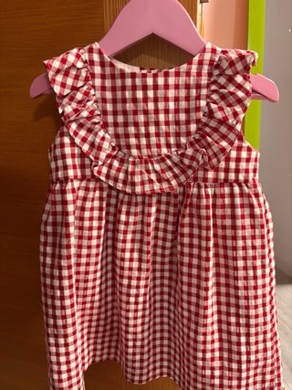 Vestido de Lola Palacios nuevo rojo vichy talla4