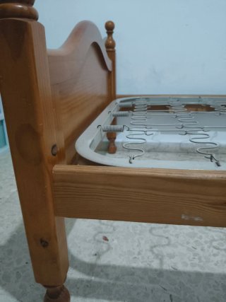 Cama Individual de Madera 90cm