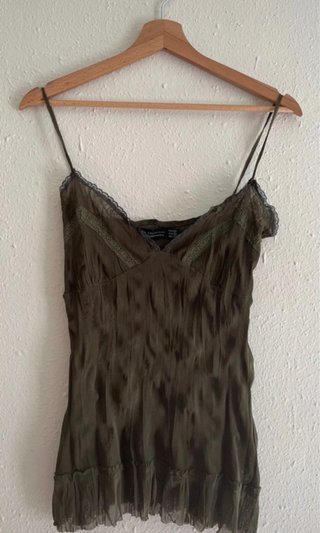 Top de tirantes verde Zara