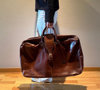 Bolso viaje TOPÇU Piel auténtica y vintage