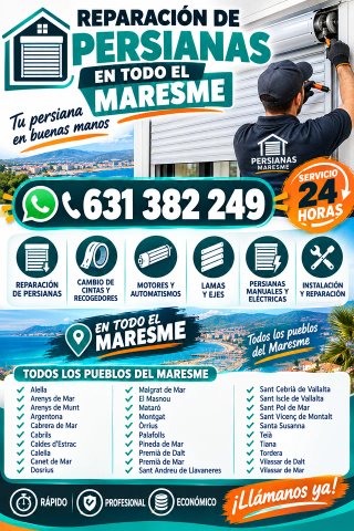 Reparación de persianas Barcelona y maresme