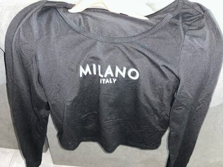 Camiseta negra manga larga Milano Italy