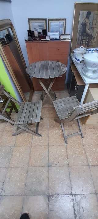 Conjunto de Mesa y 2 Sillas de Jardín