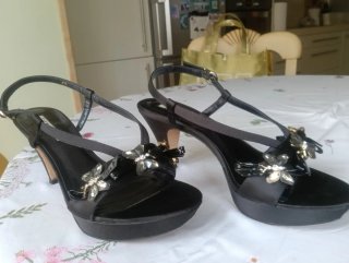 Sandalias de Fiesta Negras Talla 40
