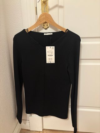 Camiseta negra Zara talla XL