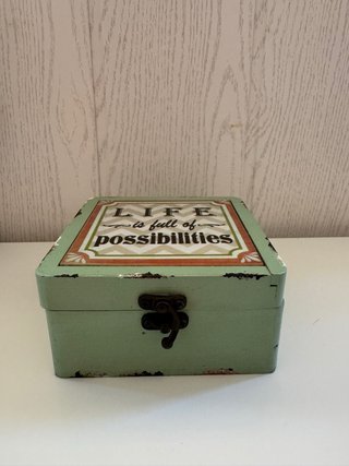 Caja Decorativa Vintage Verde