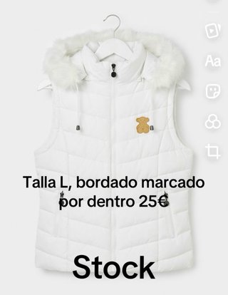 Chalecos Tous Blanco , Granate y Negro Talla L .