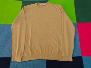 Jersey Punto Fino Mango Beige Talla S