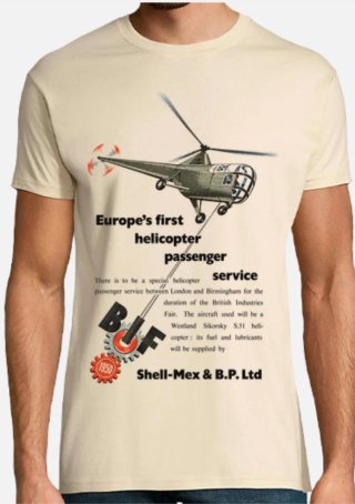 Camiseta Blanca con Estampado Vintage